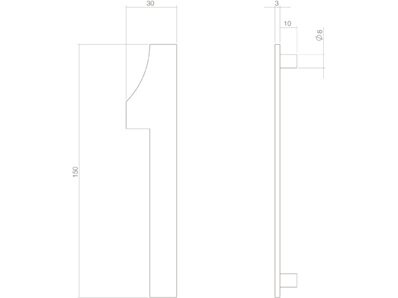 Huisnummer zwart structuur: 1 (15 cm)